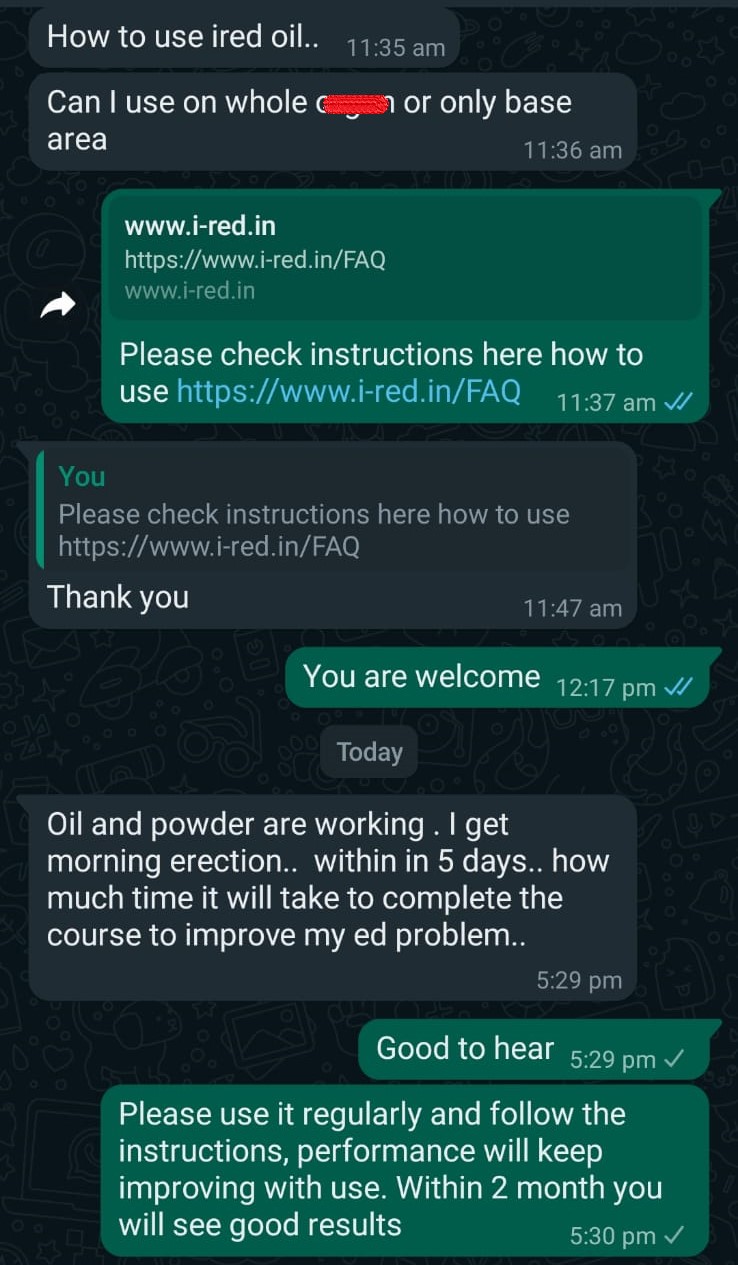 Geniune Customer Reviews on I-Red