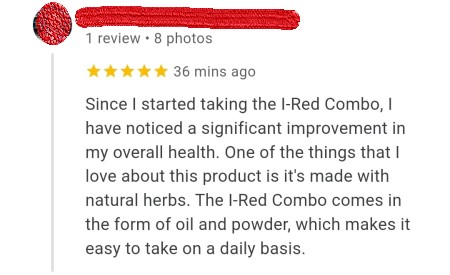 Geniune Customer Reviews on I-Red