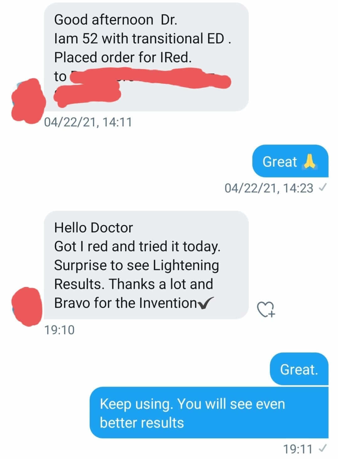Geniune Customer Reviews on I-Red