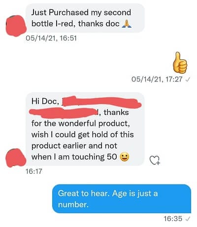Geniune Customer Reviews on I-Red