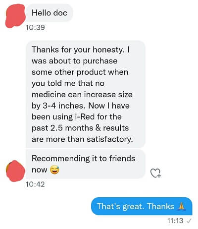 Geniune Customer Reviews on I-Red